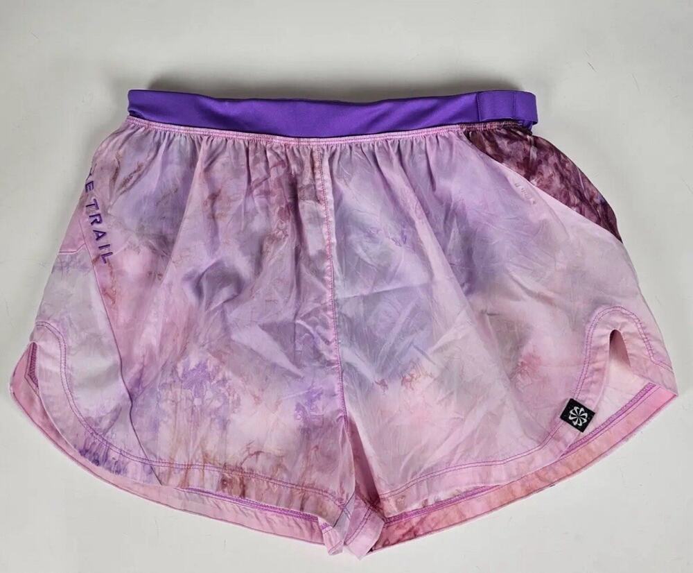 Nike Women’s Trail Shorts Running Mid-Rise 3" Lined Purple DX1021-756 Size Small
